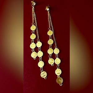 New Gold plated 18 carat durable earrings and necklace pendant.